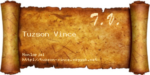 Tuzson Vince névjegykártya